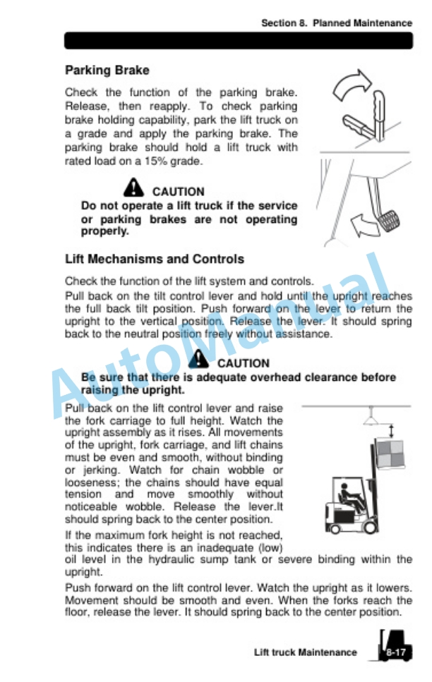 Clark ECX 20-32, TMX 12-25, GEX 16-32, GTX 16-20s Operator Manual OM-1040-5