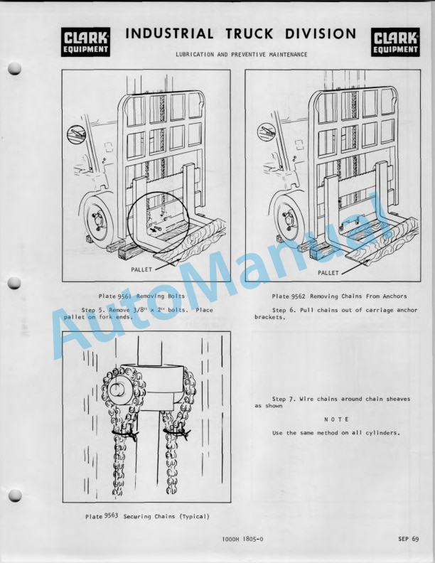 Clark Electric Clarklift EC30E, EC40E, EC50E Operator Manual O-217-1 1st-3