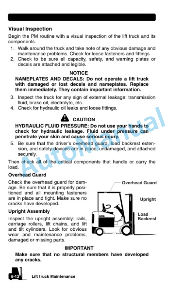 Clark Electric Rider Lift Trucks Operator Manual OM-673-4