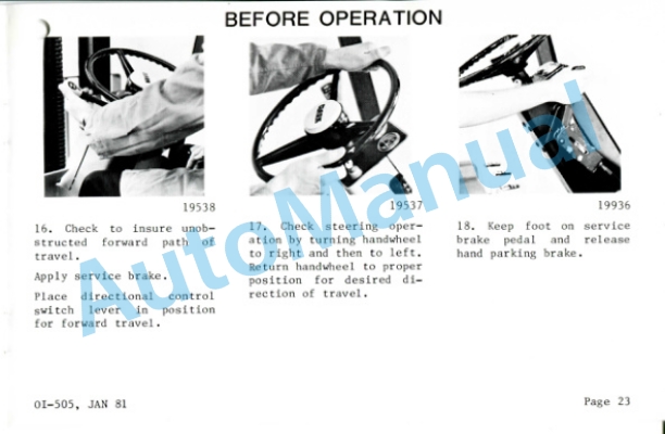 Clark EM 10-15S Operator Instruction Manual OI-505-3