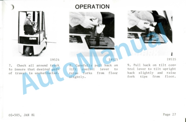 Clark EM 10-15S Operator Instruction Manual OI-505-4