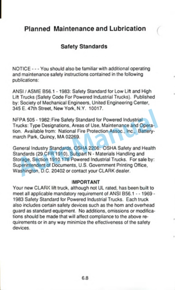 Clark ESM 12-25 Operator Manual OM-556-5
