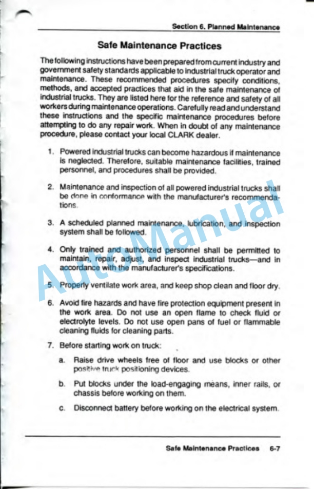 Clark ESM 12-25 Operator Manual OM-596-4