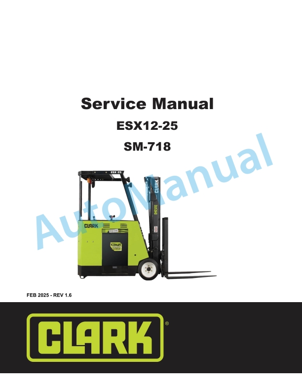 Clark ESX12-25 Service Manual SM-718
