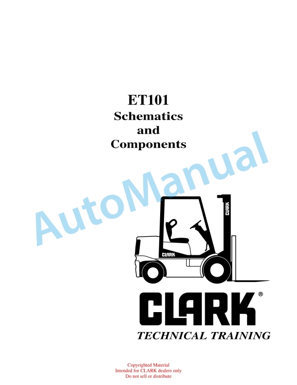 Clark ET101 Schematics and Components Technical Training
