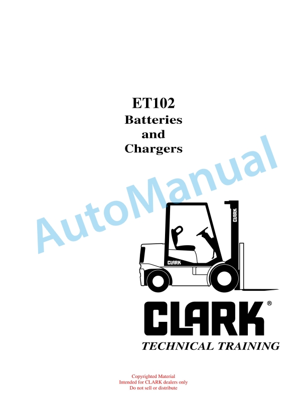 Clark ET102 Batteries and Chargers Technical Training