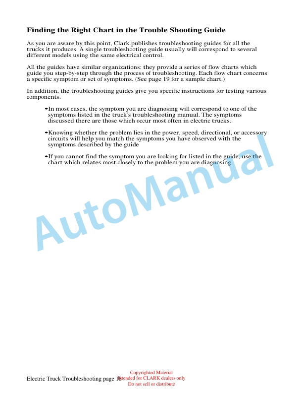Clark ET110 Electric Truck Troubleshooting Technical Training-2