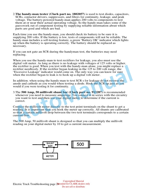 Clark ET110 Electric Truck Troubleshooting Technical Training-3