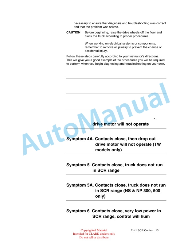 Clark ET201 Troubleshooting the EV 1 Control Technical Training-5