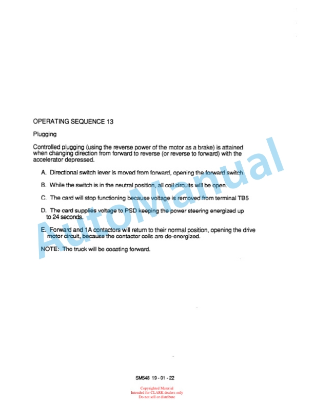 Clark EV100S Sequence Of Operation and Troubleshooting-5