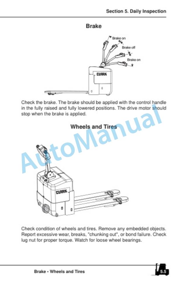 Clark EWP30 Operator Manual OM-722-3