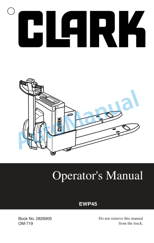 Clark EWP45 Operator Manual OM-719