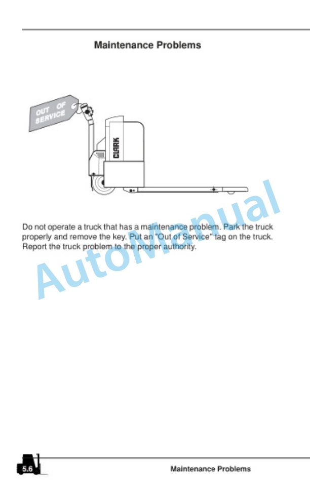 Clark EWP45 Operator Manual OM-719-3
