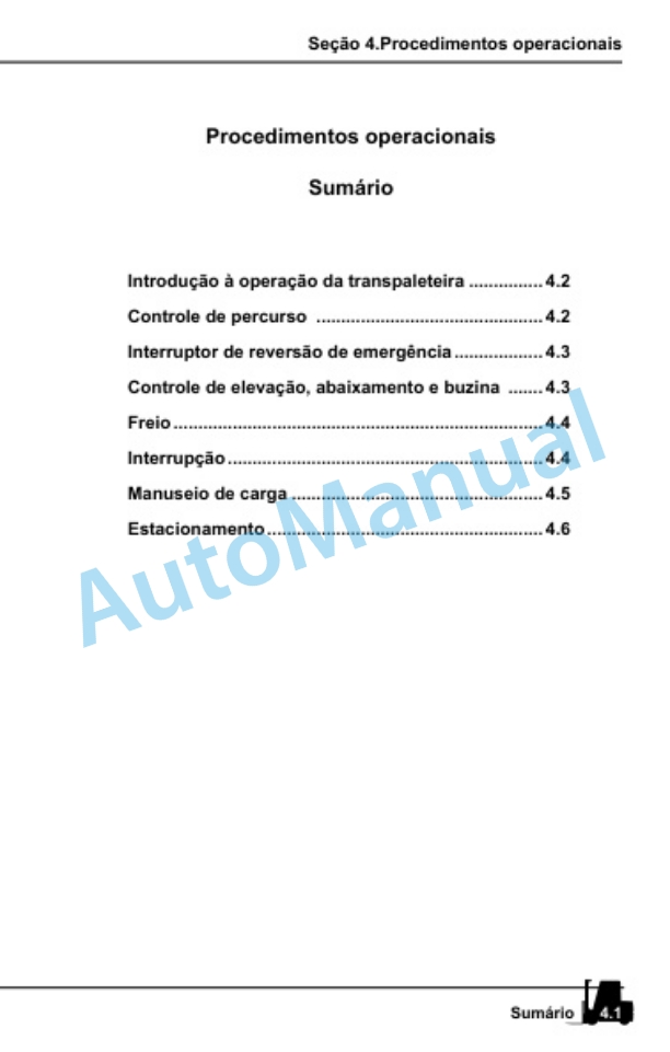 Clark EWP45 Operator Manual OM-721 BR-2