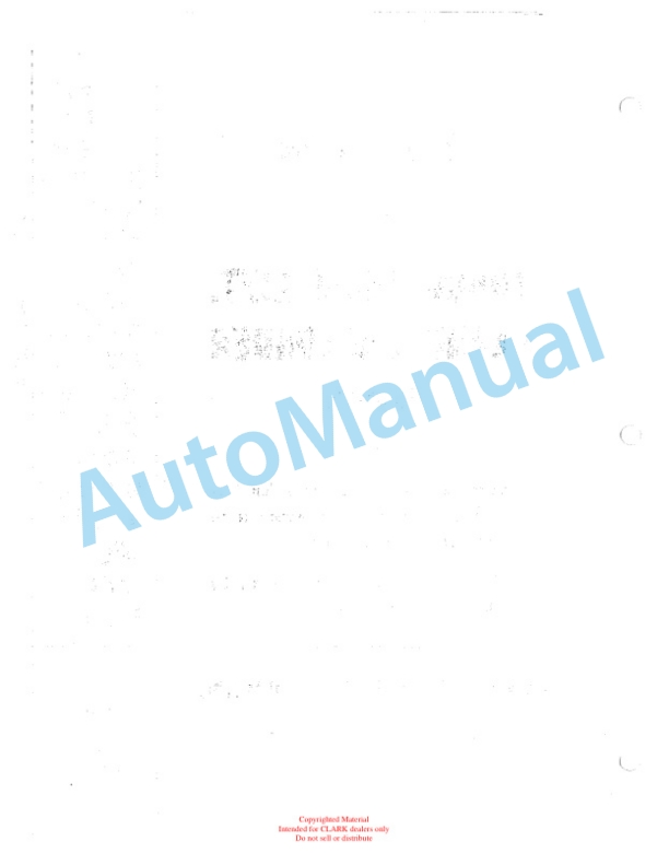 Alternative view of Clark Fork Truck All Code Maintenance Manual and Parts List CL-1698