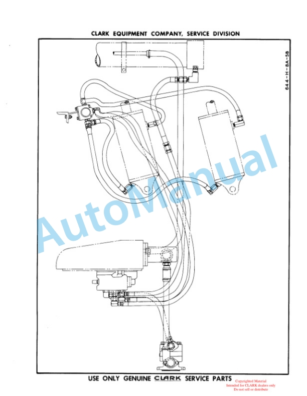Clark Gas Carloader D Maintenance Manual and Parts Book 6D442-5