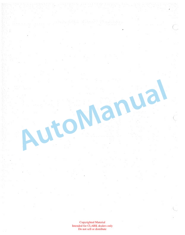 Clark Gas Carloader D Parts Book-5