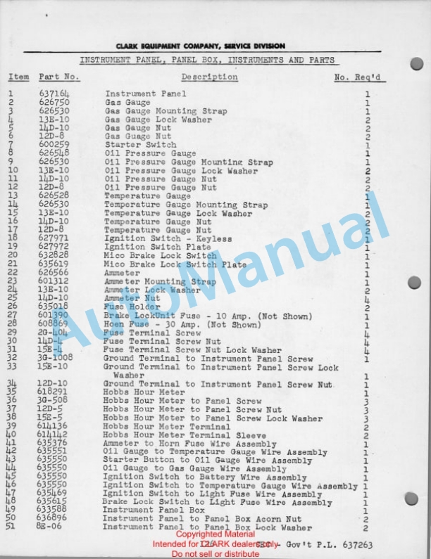 Clark Gas Clipper C Parts Book 35-5