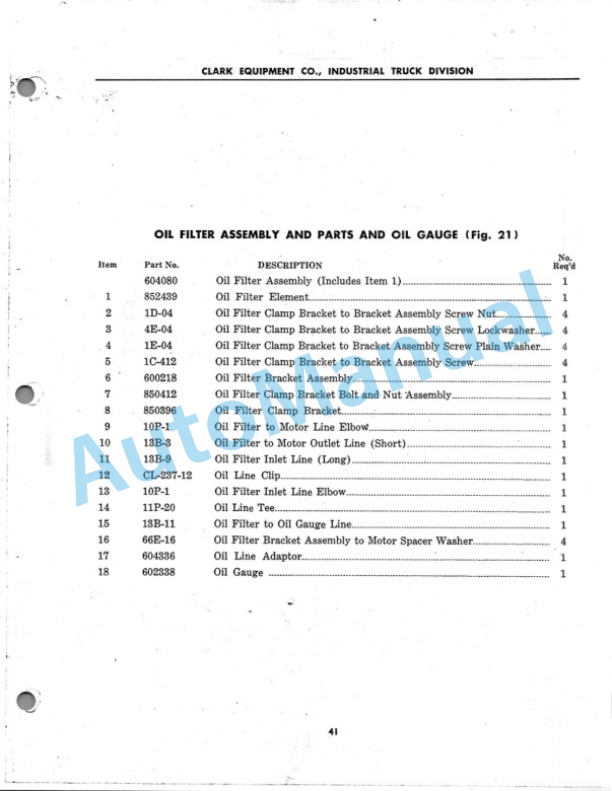 Clark Gas Trucloader Parts Book 2-2