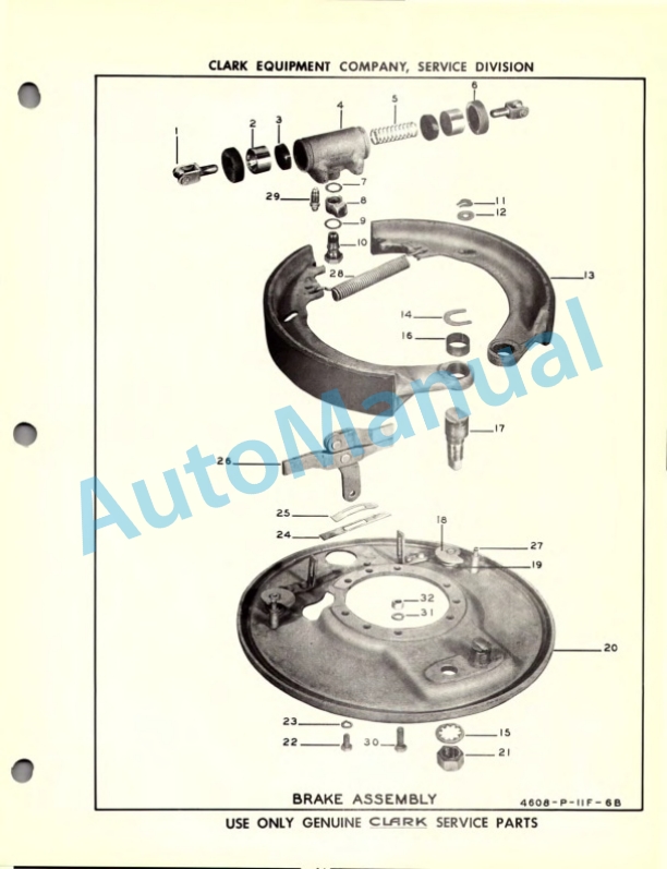 Clark Gas Ultilitruc F Maintenance Manual and Parts Book 12F 518-2