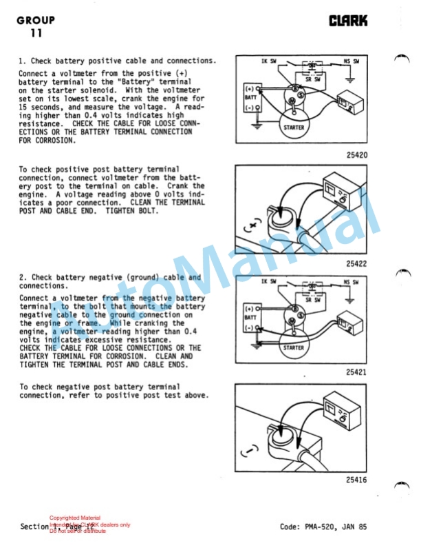 Clark GCS, GPS Custom Service and Adjustment Manual SM-521-2