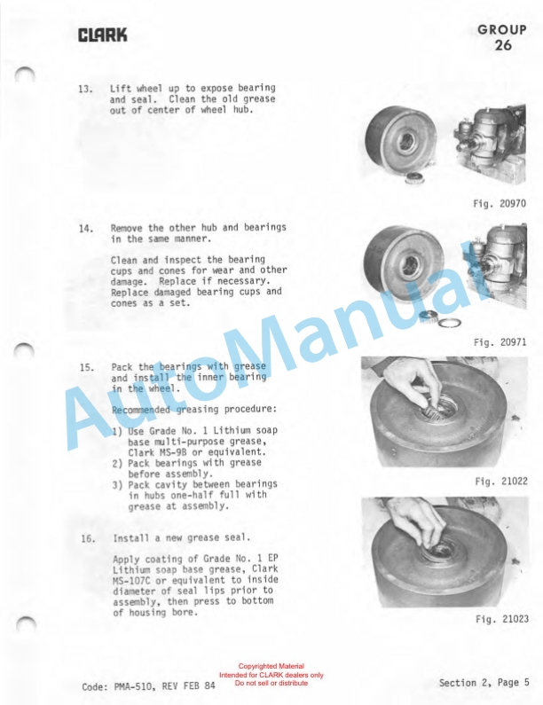 Clark GCS, GPS Service and Adjustment Manual SM-522-5