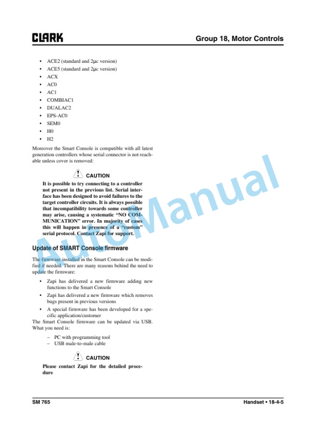 Alternative view of Clark GEX 20, 25, 30s, 30, 32 Service Manual SM-765