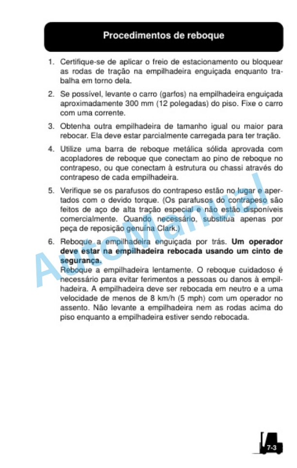 Clark GEX 40, GEX 45, GEX 50 Electric Rider Lift Trucks Operator Manual OM-901 POR-3