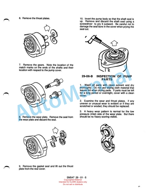 Clark GM127 Service and Adjustment Manual SM-554-4