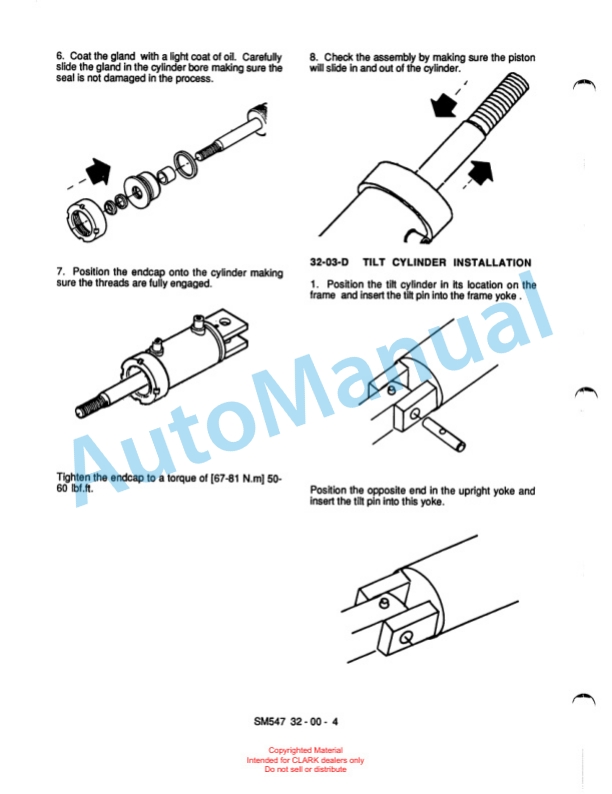 Clark GM127 Service and Adjustment Manual SM-554-5