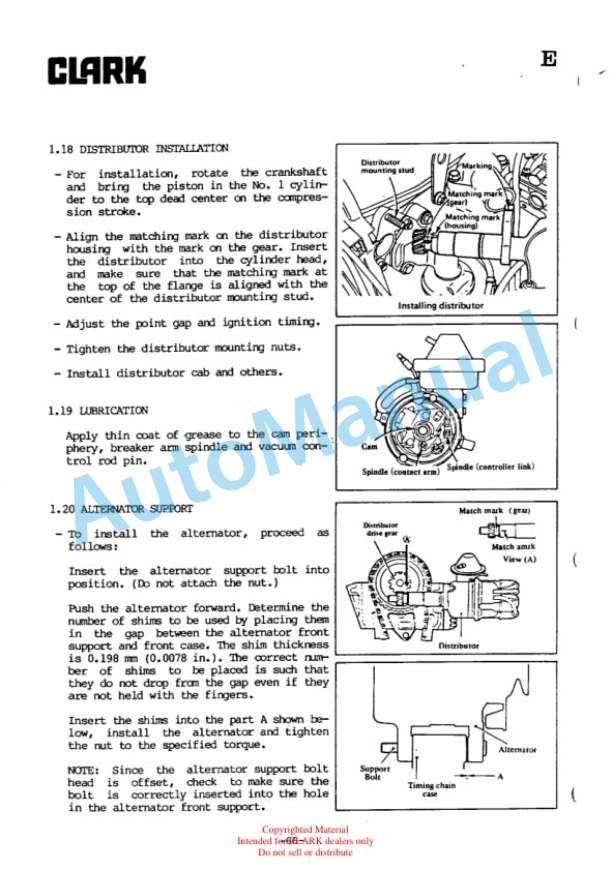 Clark GPM 20-30 Service Training SM-5113-5