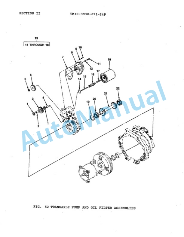 Clark GPX 25E Diesel Truck, Forklift, Clean Burn Technical Manual TM10-3930-671-24P-2