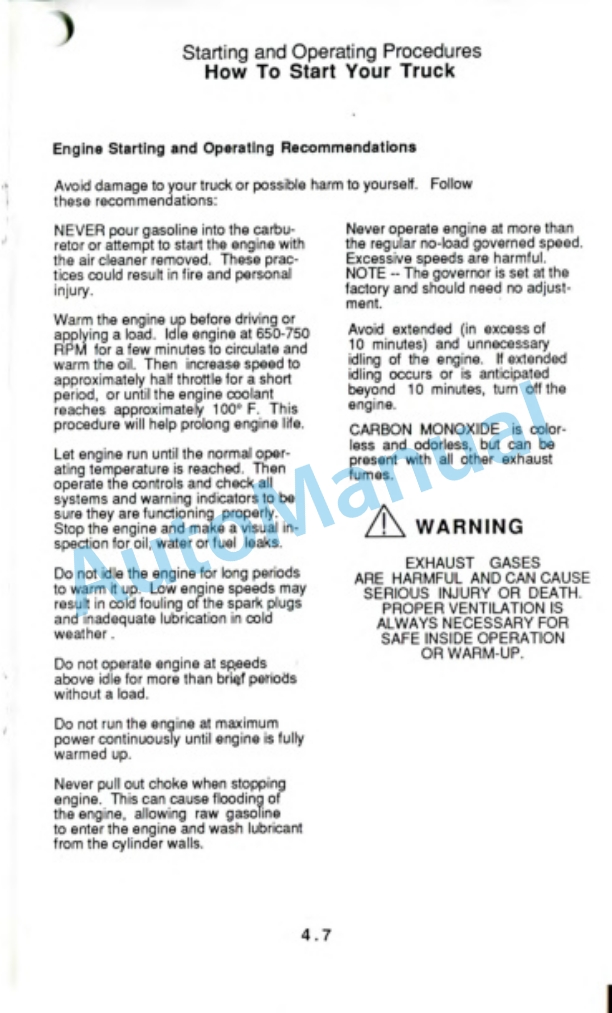 Clark GT 25, 30, 32, 35, DT 25, 30, 32, 35 Operator Manual OM-553-2