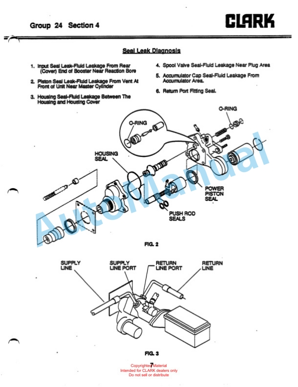 Clark GT 25, 30, 32, 50 Tow Tractor Service Manual SM-553G-4