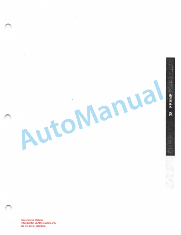 Clark GT, DT 25 Towing Tractor Parts Book X164 6940-5