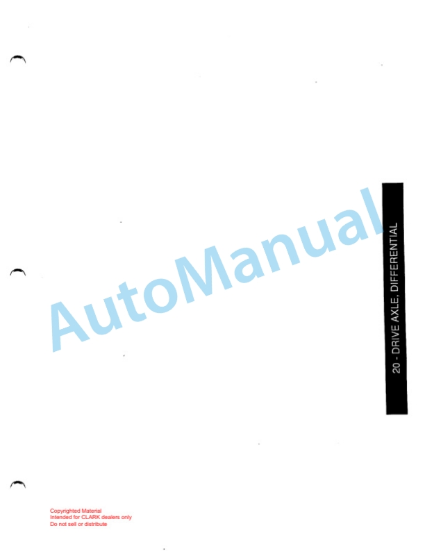 Clark GT, DT 32, 50 Towing Tractor Parts Book X165 6940-2