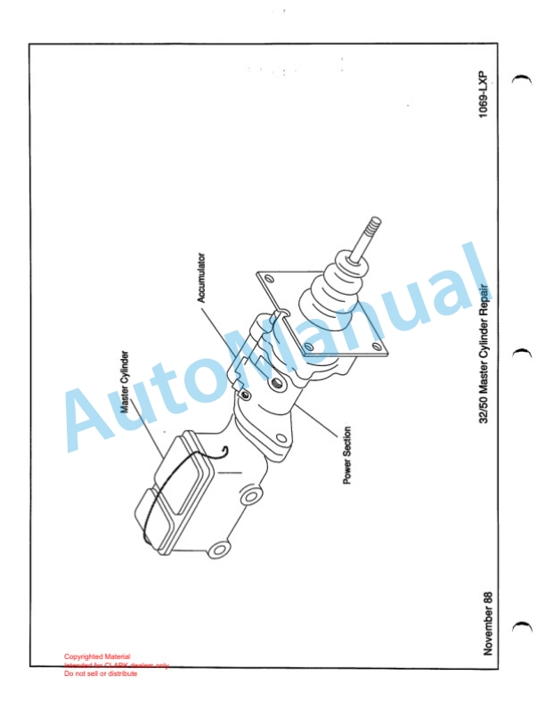 Clark GT, DT 32, 50 Towing Tractor Parts Book X165 6940-3
