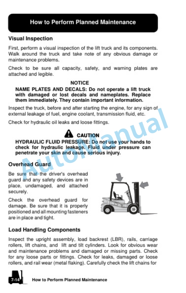 Clark GTS 20, 25, 30, 33 D, GTS 20, 25, 30, 33 L Operator Manual OM-1064-5