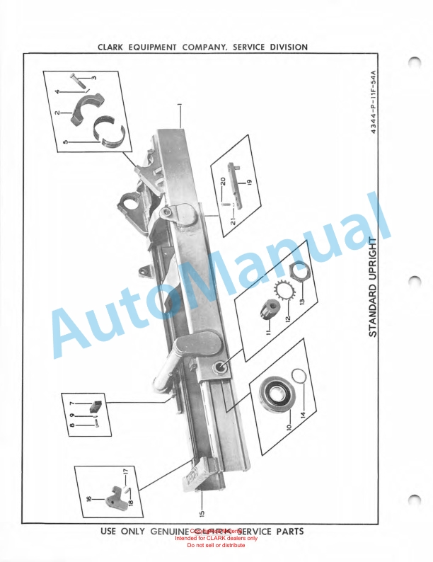 Clark Hydratork Utilitruc F Maintenance Manual and Parts Book 117F-5