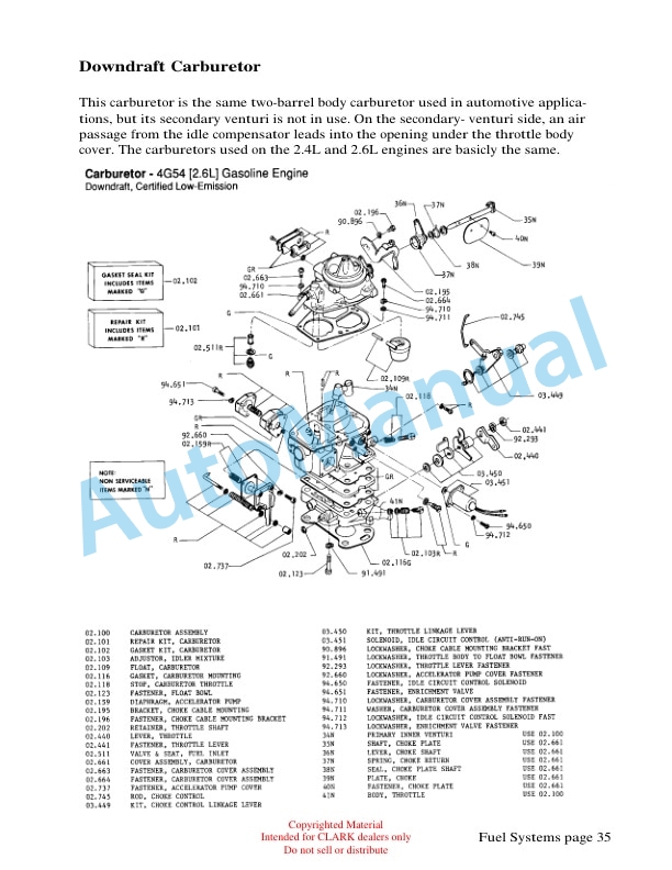Clark IC 101 Fuel Systems Technical Training-2