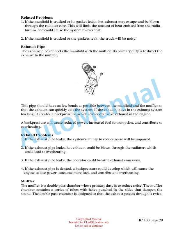 Clark IC100 Cooling and Exhaust Systems Technical Training-4