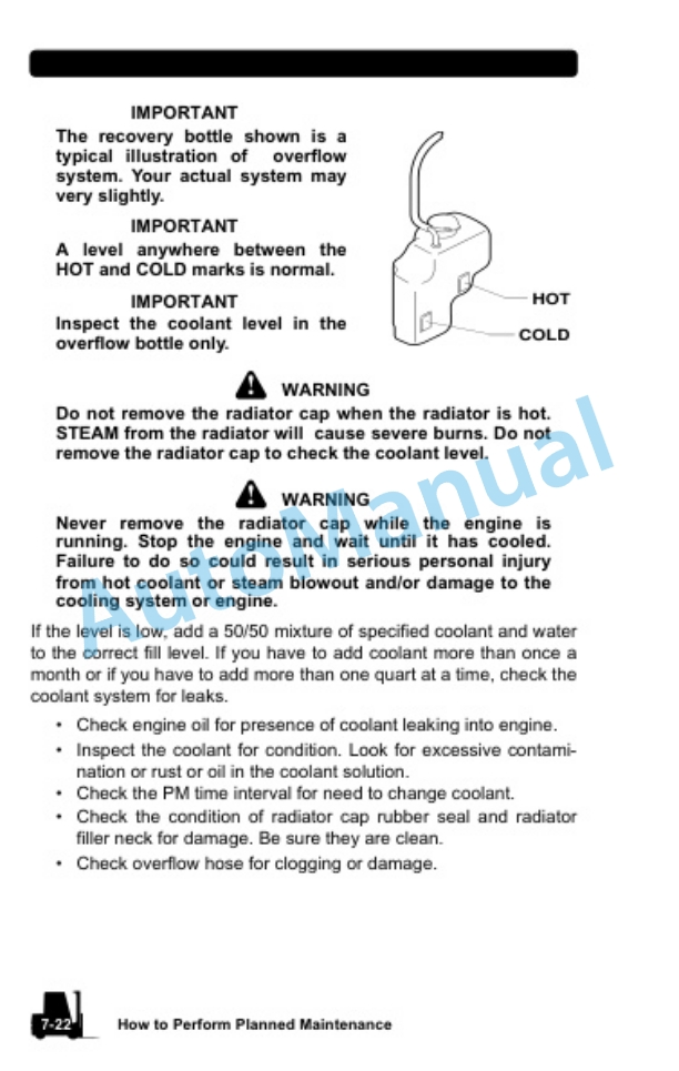 Clark Internal Combustion Lift Truck Operator Manual OM-598-5