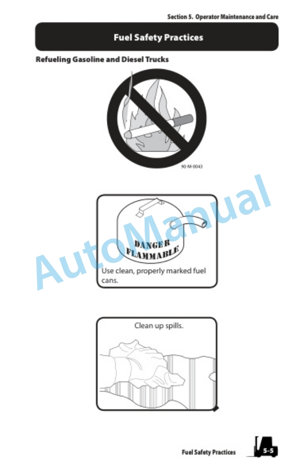 Clark Internal Combustion Lift Truck Operator Manual OM-624-2
