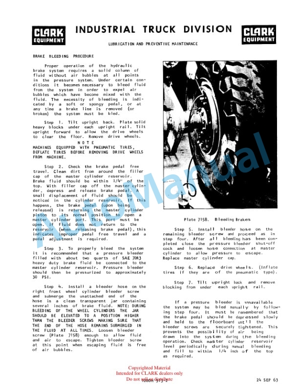 Clark IT 30-1-547, IT 40-1-547 Operator Manual 0-139-2