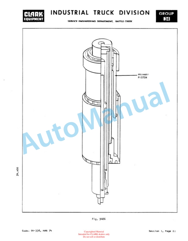 Clark IT 30, IT 40B Overhaul Manual OH-366-3