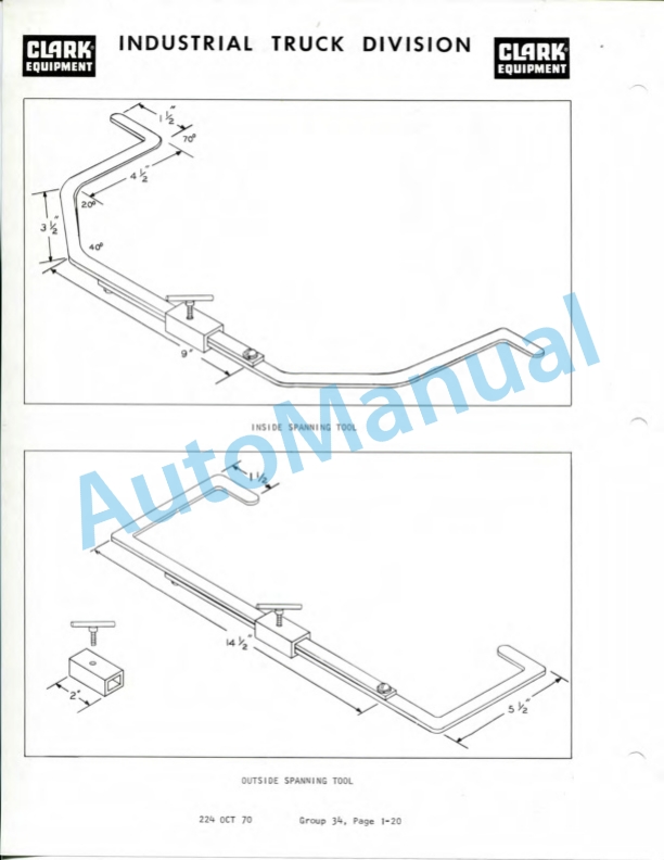 Clark IT 50, IT 60, IT 70, IT 80 Operator Manual OMA-224-1-4