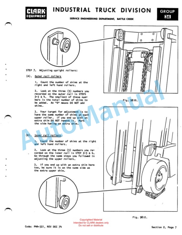Clark IT 50, IT 60, IT 70, IT 80 Overhaul Instructions OH-443-3