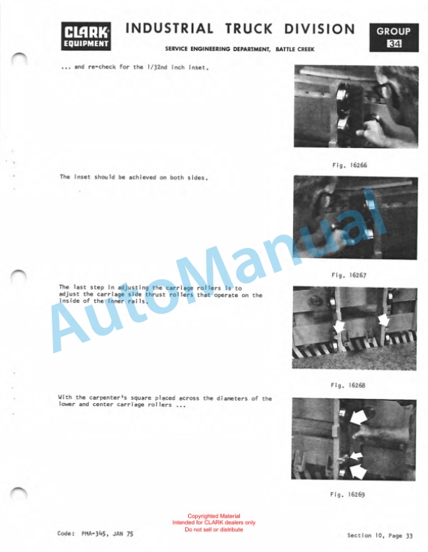Clark IT 50, IT 60, IT 70, IT 80 Overhaul Instructions OH-443-5