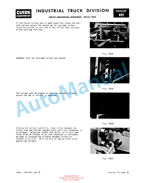 Clark IT 50D, IT 60D, IT 70D, IT 80D Overhaul Manual OH-390-5