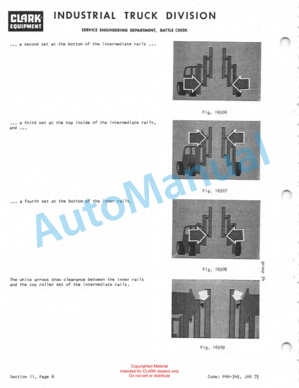 Clark IT 60D, IT 70D, IT 80D Planned Maintenance and Adjustment Procedures Manual PMA-390-4